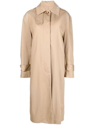 TOTEME stand-up collar trench coat - Neutrals