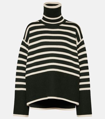 Toteme Striped wool and cotton turtleneck sweater
