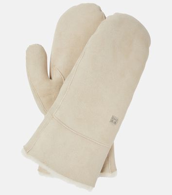 Toteme Suede shearling mittens