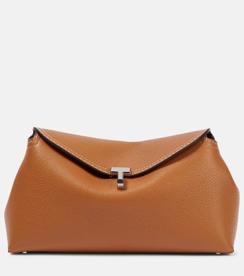 Toteme T-Lock Small leather clutch