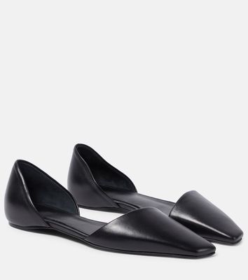 Toteme The Asymmetric D'Orsay leather flats
