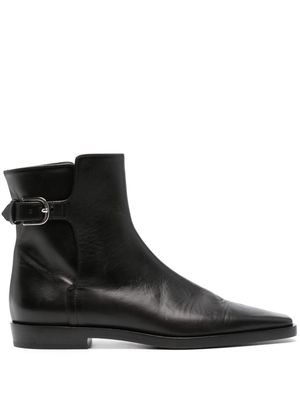 TOTEME The Belted leather boots - Black