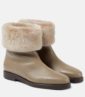 Toteme The Off-Duty faux fur-lined leather boots