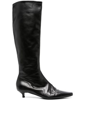 TOTEME The Slim 35mm leather boots - Black