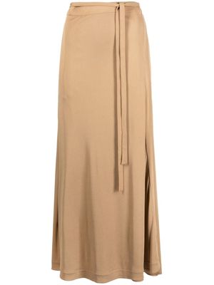 TOTEME tied-waist maxi skirt - Brown