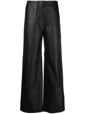 TOTEME Tirago straight-leg leather trousers - Black
