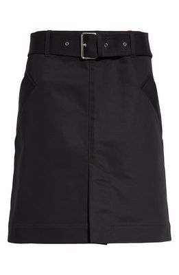 TOTEME Trench Belted Organic Cotton Skirt in Black