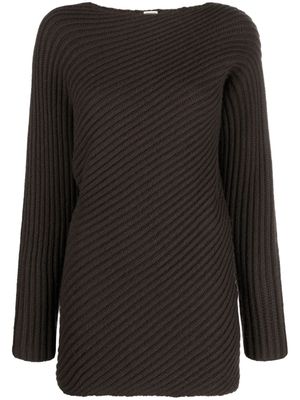 TOTEME twisted knit wool jumper - Brown