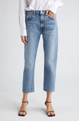 TOTEME Twisted Seam Organic Cotton Straight Leg Jeans in Worn Blue