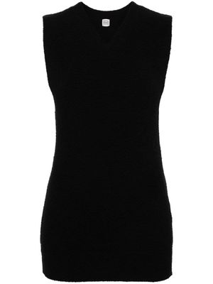 TOTEME V-neck knitted vest - Black