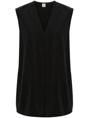 TOTEME V-neck long-length vest - Black