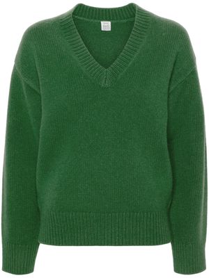 TOTEME V-neck wool blend jumper - Green