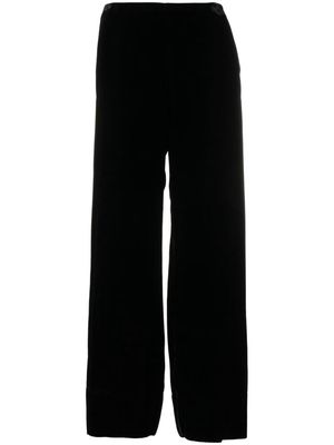 TOTEME Valin velvet wide-leg trousers - Black