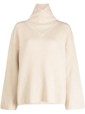 TOTEME Wrapped-neck jumper - Neutrals