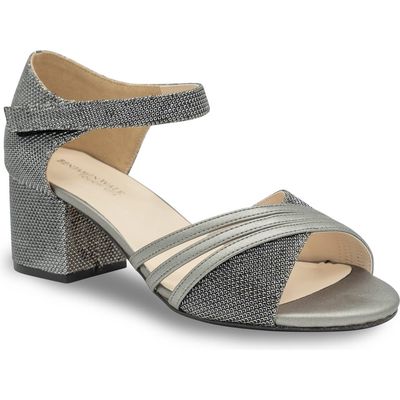 Touch Ups Champagne Ankle Strap Sandal in Pewter 