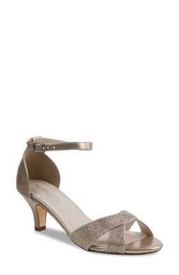 Touch Ups Clementine Kitten Heel Ankle Strap Sandal in Champagne