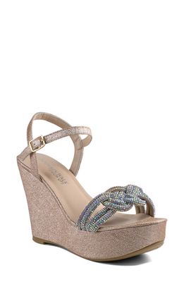 Touch Ups Gemini Platform Wedge Sandal in Champagne