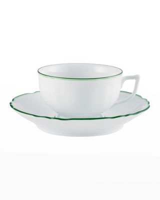 Touraine Double Filet Green Tea Saucer