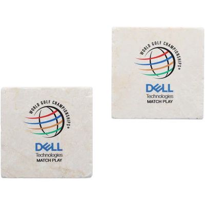 TOURNAMENT SOLUTIONS WGC-Dell Technologies Match Play 2-Pack Marble Coaster Set in White