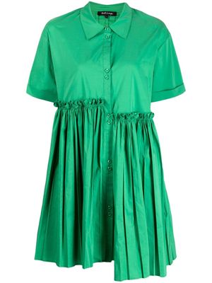 tout a coup asymmetric pleated shirt dress - Green
