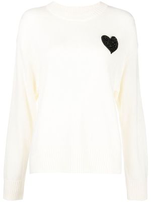 tout a coup bead-embellished knitted jumper - White