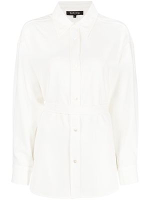 tout a coup belted long-sleeve shirt - White