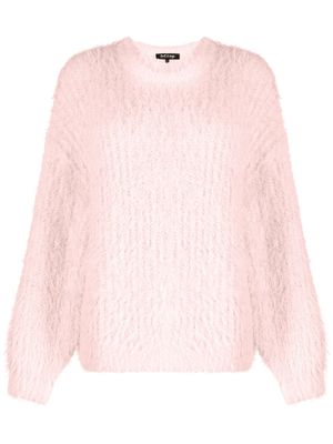 tout a coup brushed crew-neck jumper - Pink