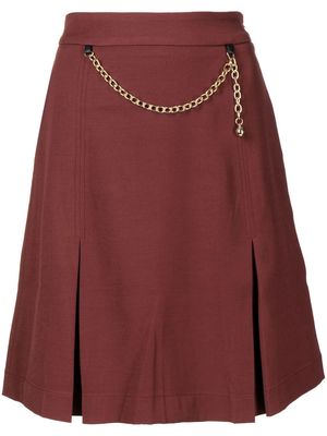 tout a coup chain-embellished mini skirt - Brown