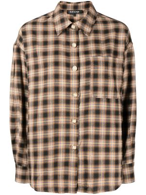 tout a coup checked long-sleeve shirt - Brown