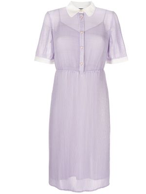 tout a coup collared two-piece midi dress - Purple