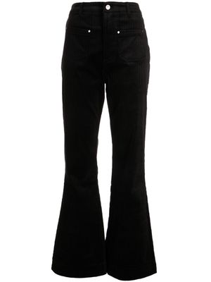 tout a coup corduroy flared trousers - Black