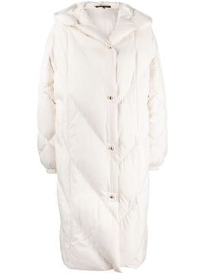 tout a coup diamond-quilted hooded jacket - White