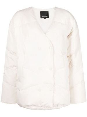 tout a coup double-breasted quilted padded jacket - Neutrals