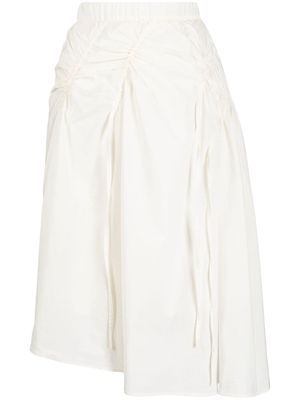 tout a coup elasticated-waistband gathered skirt - White