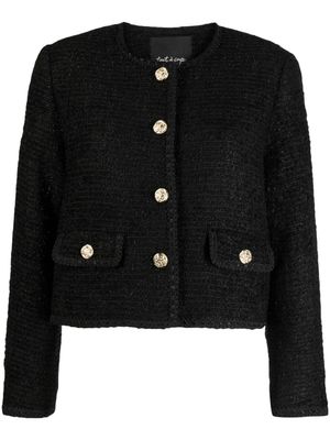 tout a coup embellished button-up jacket - Black