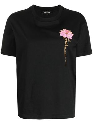 tout a coup embroidered-logo cotton T-shirt - Black