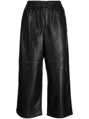 tout a coup faux-leather cropped trousers - Black
