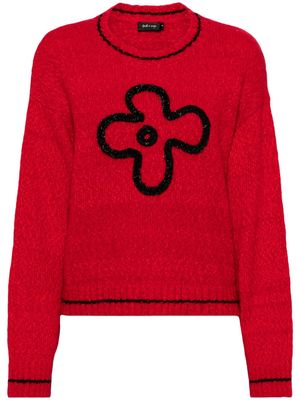 tout a coup floral-embroidered crew-neck jumper