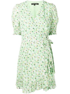 tout a coup floral-print mini wrap dress - Green