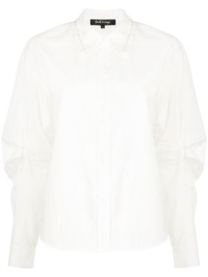 tout a coup gathered-sleeves cotton shirt - White