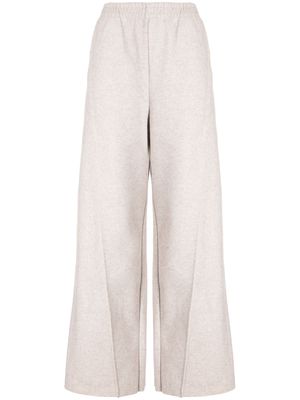 tout a coup high-waisted wide-leg track pants - White