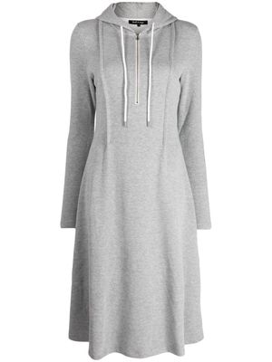 tout a coup hooded fine-knit midi dress - Grey