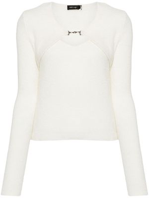 tout a coup layered buckle-detail jumper - White