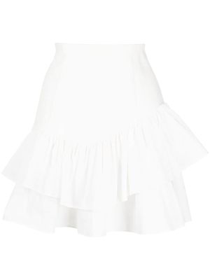 tout a coup layered ruffled mini skirt - White