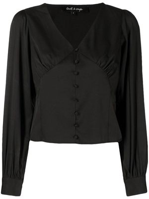 tout a coup long-sleeve buttoned blouse - Black