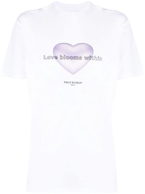 tout a coup Love Blooms Within-graphic T-shirt - White