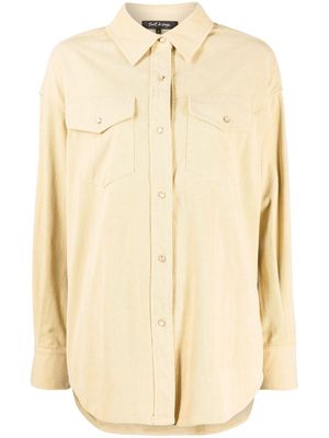 tout a coup pleat-detail oversize shirt - Yellow