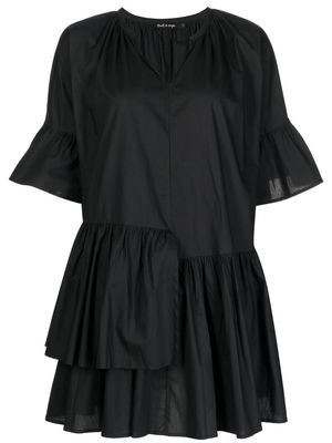 tout a coup ruched-detail flared dress - Black