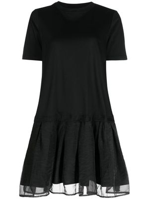 tout a coup semi-sheer cotton dress - Black