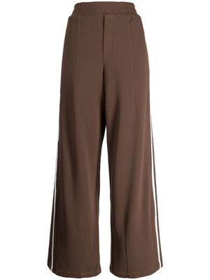 tout a coup side-stripe textured track pants - Brown